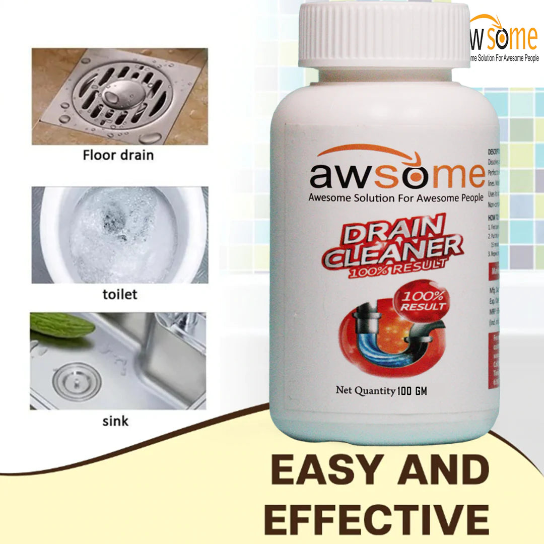 Powerful Drain Blockage & Sink Cleaner Powder.